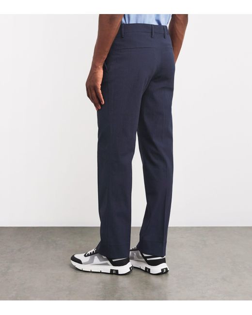 J.Lindeberg Blue Bi-Stretch Dropper Tech Trousers for men