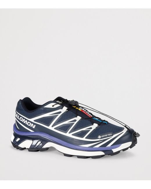 Salomon Blue Xt-6 Gore-tex Sneakers Carbon / Vanilla Ice / Liberty for men