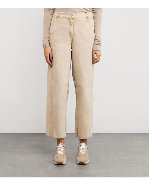 MAX&Co. Natural Straight Carpenter Trousers