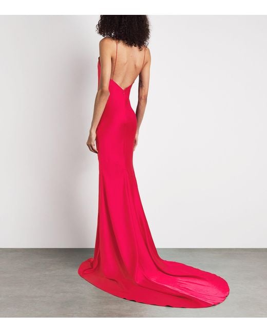Alex Perry Pink Silk Halterneck Gown
