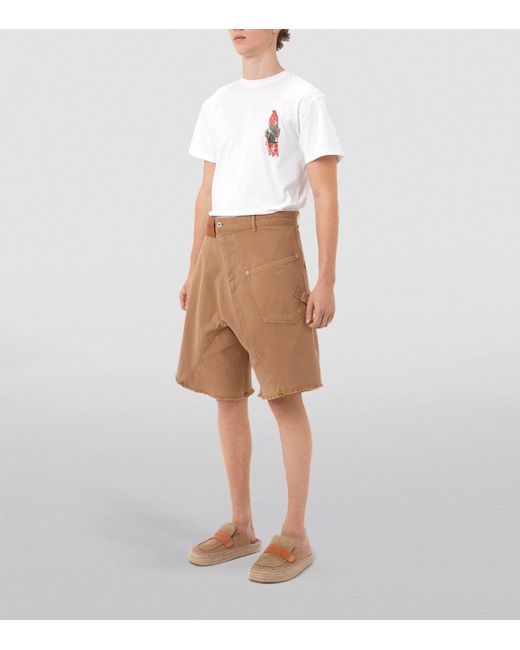 J.W. Anderson Brown Cotton Twisted Workwear Shorts for men