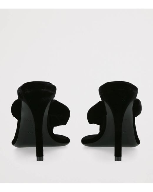 Alaïa Black Thong Sandals With Velvet Heel