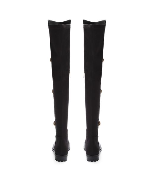 Kurt Geiger Black Leather Shoreditch Over-The-Knee Boots