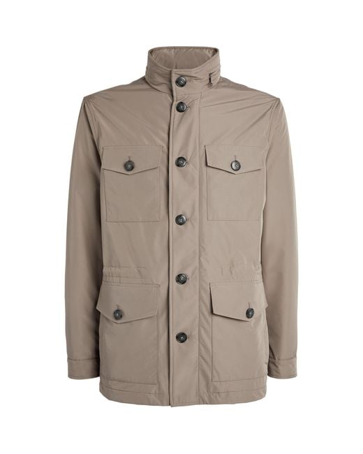 Canali Brown Field Jacket for men