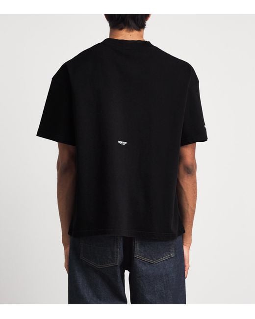 Represent Black Cotton Micro Owners Club T-Shirt for men