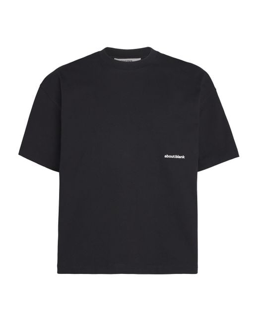 About Blank Black Cotton Back Logo T-Shirt for men