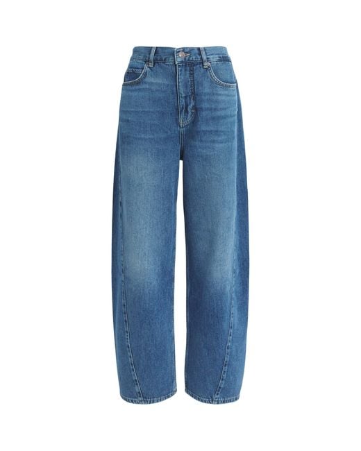 ME+EM Blue Barrel-Leg Jeans