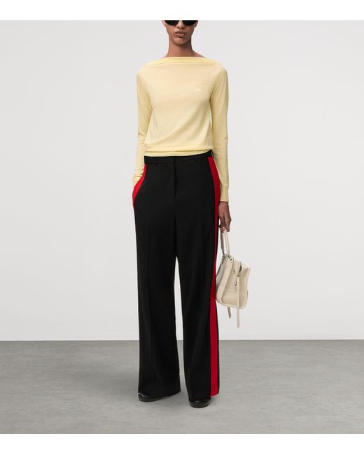 Loewe Natural Stretch-Wool Boat-Neck Sweater