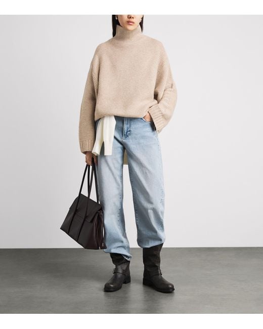 FRAME Natural Stretch-Wool The Links Rollneck Sweater