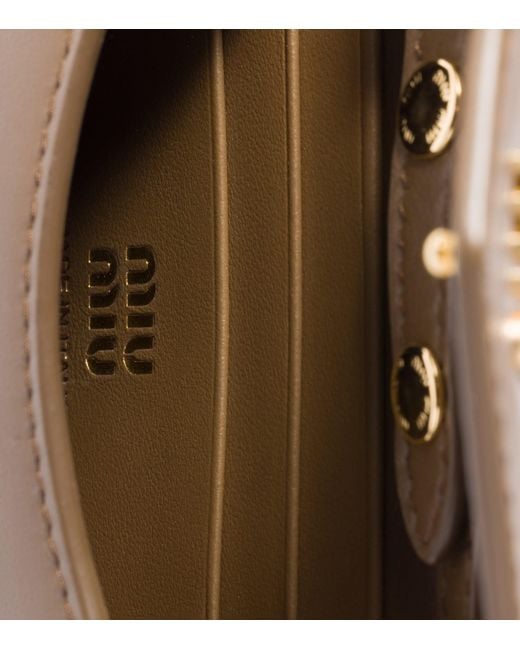 Miu Miu Metallic Leather Chain Wallet