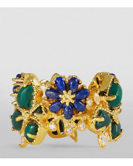 Zimmermann Yellow Gold-plated Brass And Mixed Stone Bloom Ring