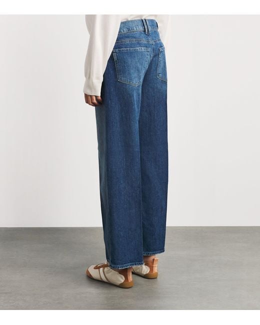 PAIGE Blue Sasha Wide-Leg Maternity Jeans