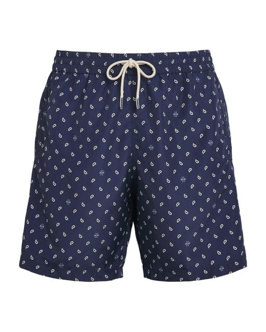 Jacob Cohen Blue Paisley Swim Shorts for men