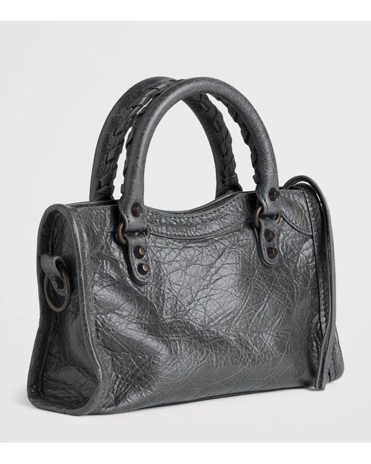 Balenciaga Black Nano Leather Le City Cross-Body Bag