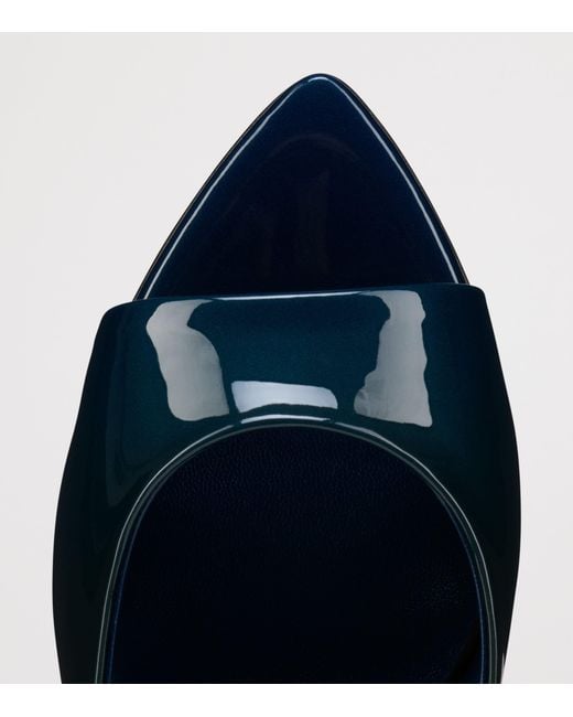 Christian Louboutin Blue Miss Z Patent Leather Mules 80