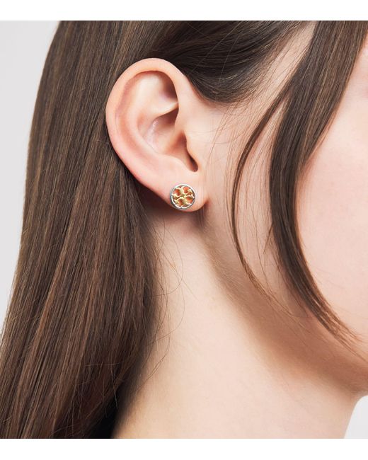 Tory Burch Metallic And-Plated Icon Stud Earrings