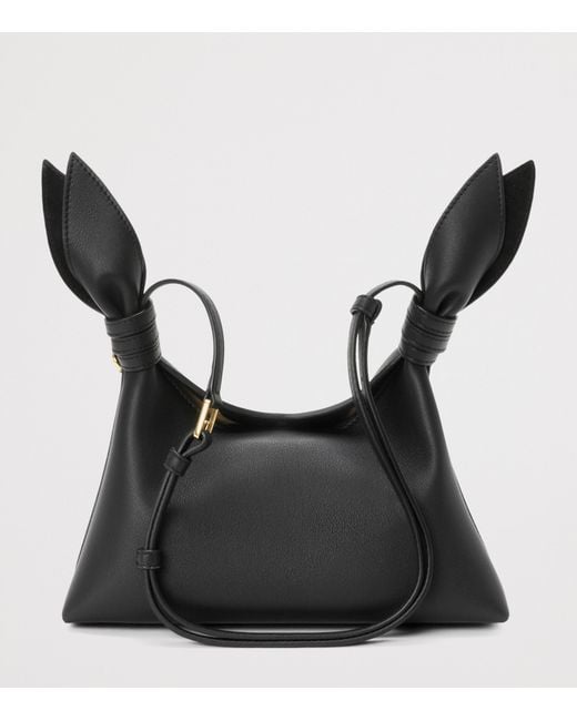Loewe Black Mini Leather Scarf Shoulder Bag