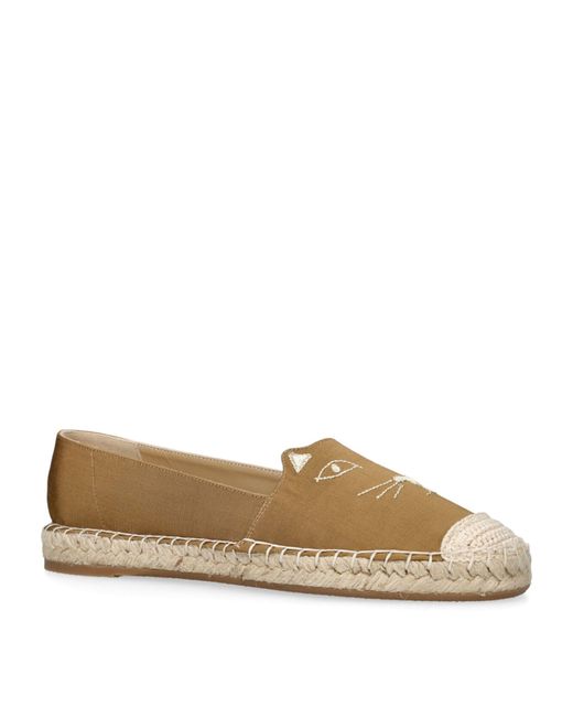 Charlotte Olympia Brown Kitty Espadrilles