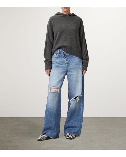 AllSaints Blue Crossover Aki Jeans