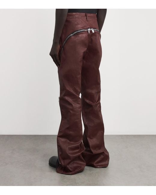 Rick Owens Purple Waxed Bolan Banana Jeans for men