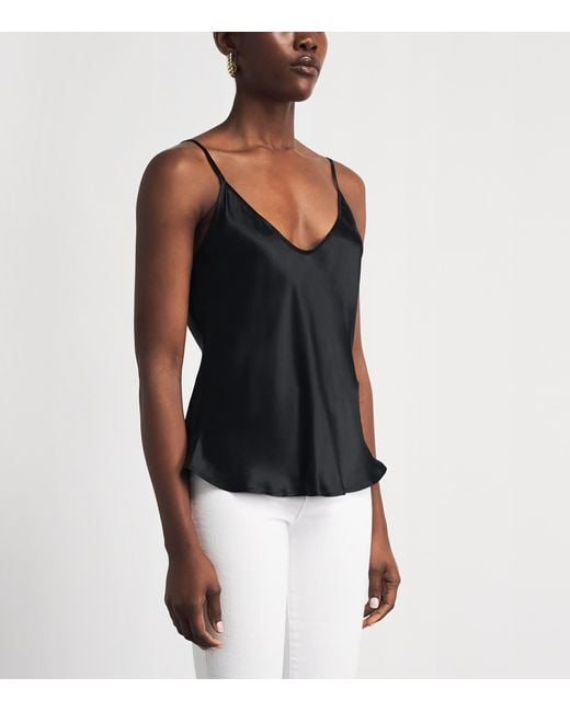 L'Agence Black Silk Lexi Camisole
