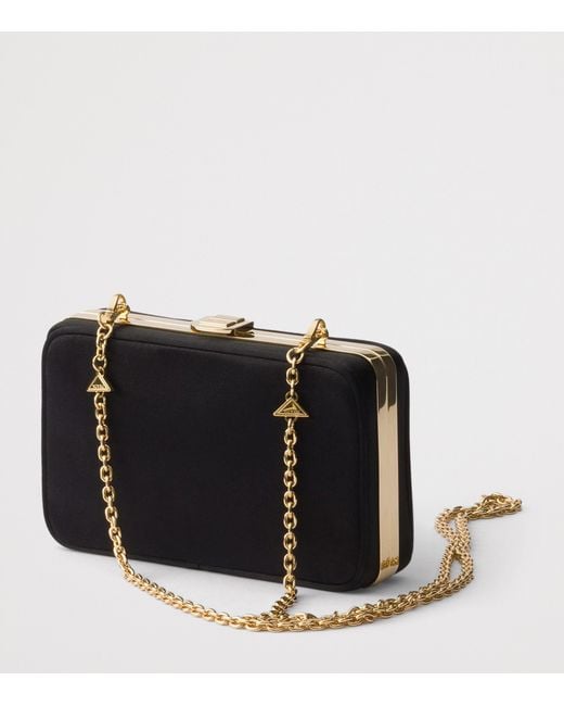 Prada Black Mini Satin Clutch