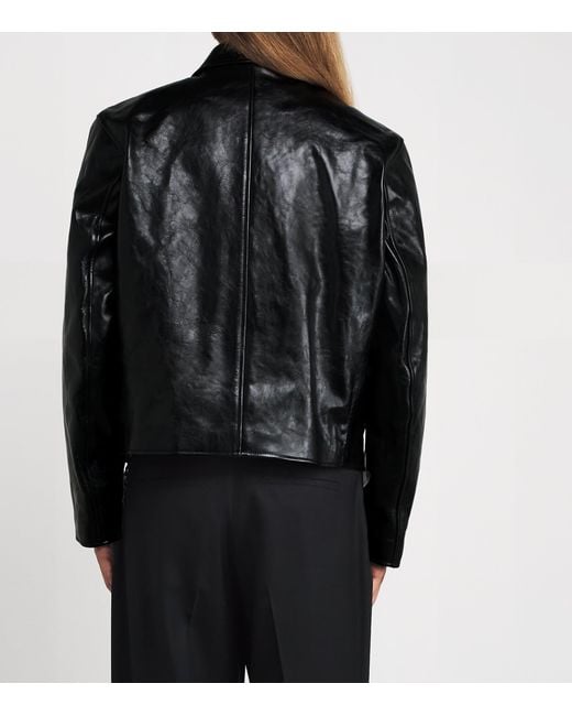 Our Legacy Black Leather Mini Jacket for men