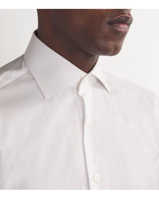Brioni White Cotton Shirt for men
