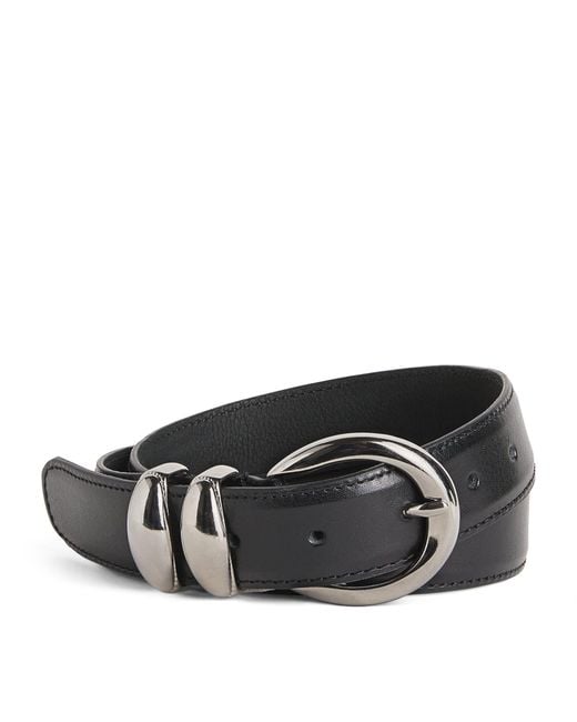 Sandro Black Leather Belt