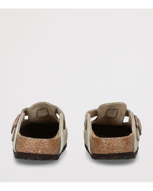 Birkenstock Brown Suede Boston Clogs