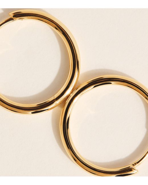 Harrods Natural Medium Huggie Earrings