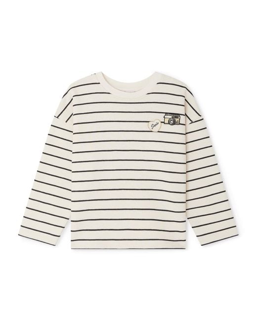 Bonpoint Natural Cotton-Blend Stripe Sweatshirt