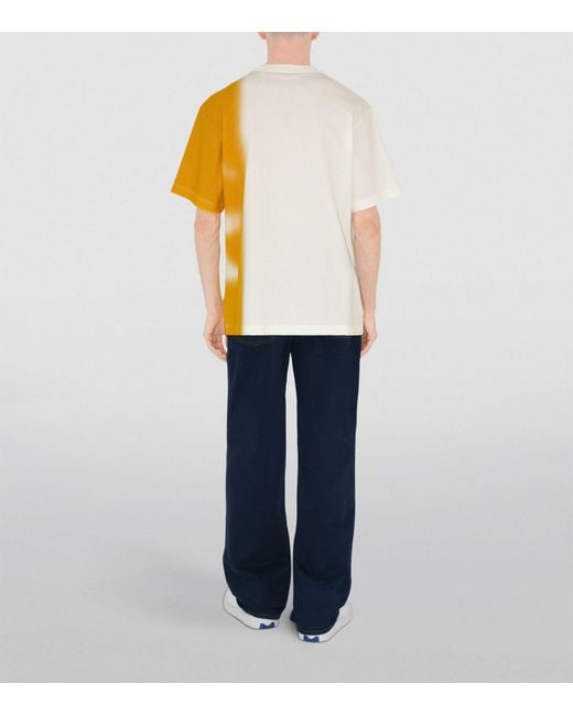 Burberry Yellow Cotton Diffused-ekd T-shirt for men