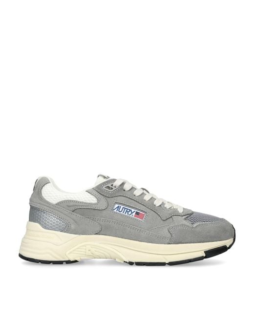 Autry White Suede Hyperway Runner Sneakers for men