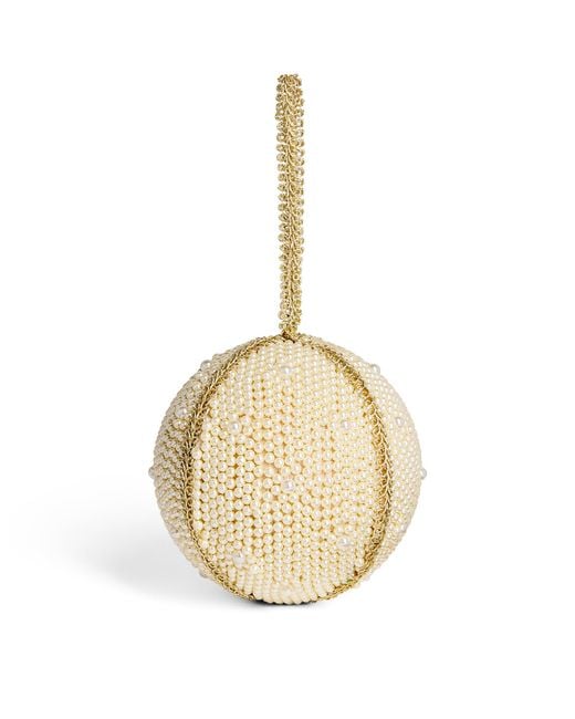 Harrods Metallic Pearlised Beaded Bauble