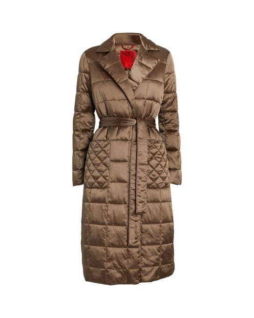 MAX&Co. Brown Quilted Puffaway Coat