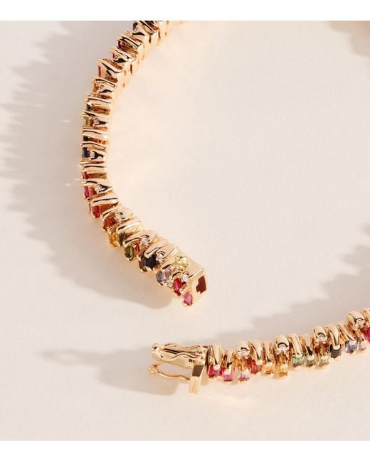 Suzanne Kalan Pink And Sapphire Shimmer Tennis Bracelet