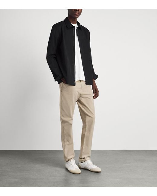 Vince Natural Stretch-Cotton Twill Dylan Trousers for men