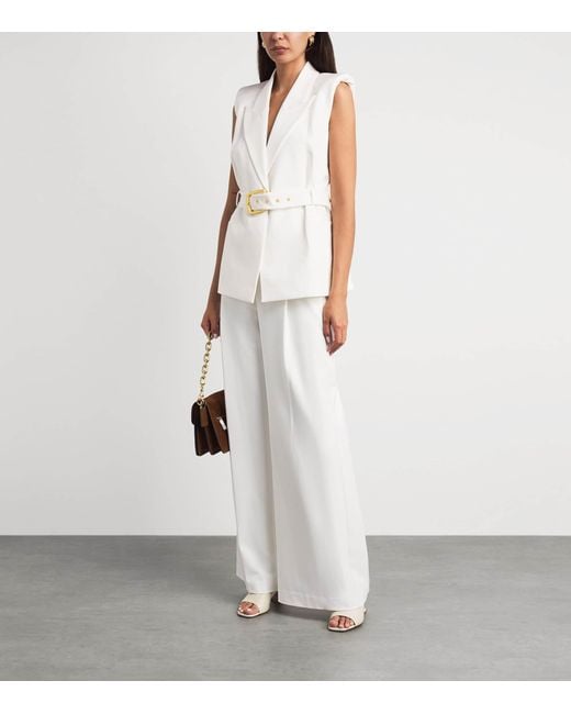 L'Agence White Belted Emerly Waistcoat
