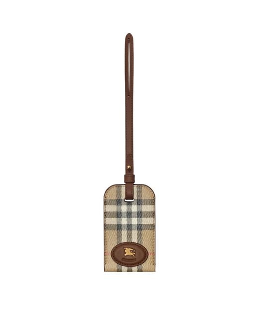 Burberry Metallic Cotton Check Luggage Tag for men