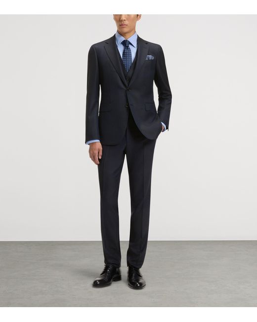 Boss Black Virgin Wool-Silk 2-Piece Suit for men