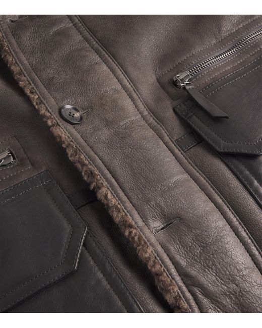 Belstaff Brown Shearling Snowfield Jacket for men