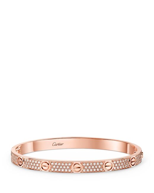 Cartier Pink Medium And Diamond Love Bracelet
