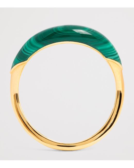 L'Atelier Nawbar Green And Malachite Boa Stackable Ring