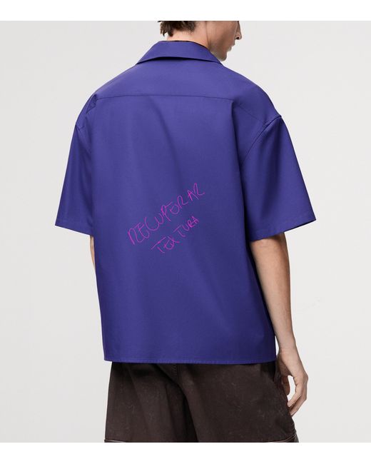 Loewe Purple Cotton Anagram Shirt for men