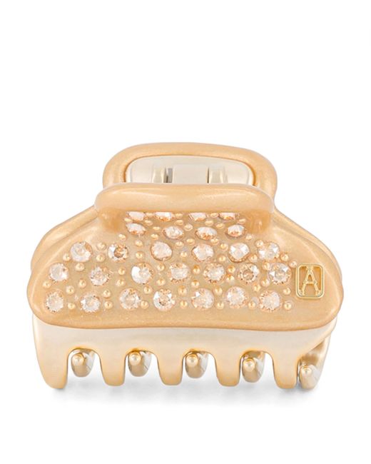 Alexandre De Paris Natural Plated Crystal-Embellished Claw Hair Clip