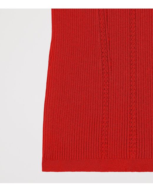 Dolce & Gabbana Red Corset-Stitch Top