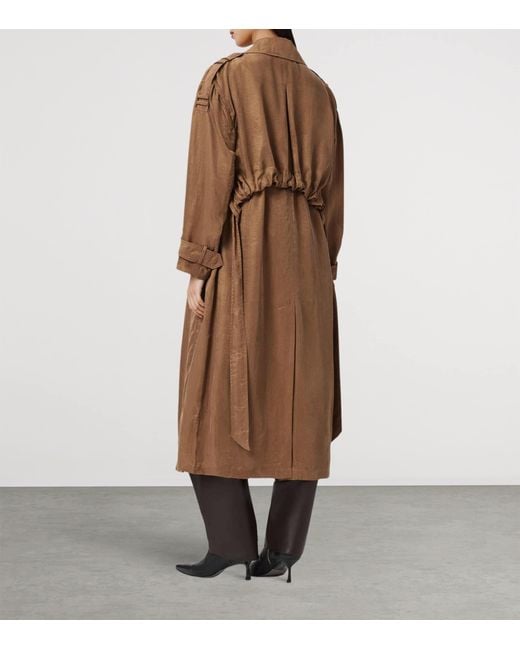 AllSaints Brown Linnie Trench Coat