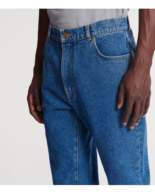 Balmain Blue Straight Jeans for men