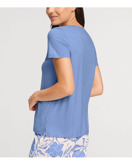 Hanro Blue Sleep & Lounge T-Shirt